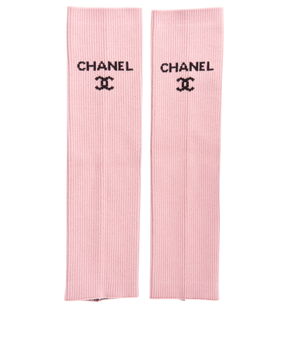 Chanel CC Leg Warmers, £390, Accessories, Pink, Viscose, Front view